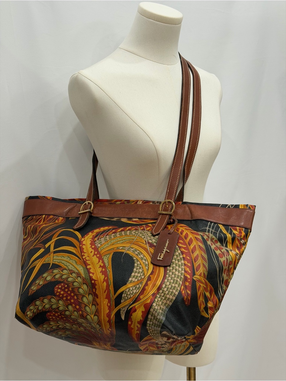 Salvatore Ferragamo Jungle Safari Tropical Tote Bag